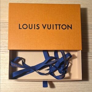 Louis Vuitton Signature Orange Box with Blue Ribbon